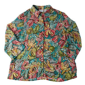 Alfred Dunner Multicolor Mosaic Blouse